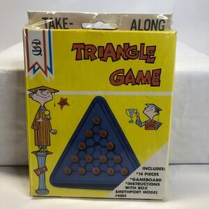 Vintage Smethport Take-Along Triangle Peg Game‎ 1985 Brain Teaser Puzzle NEW